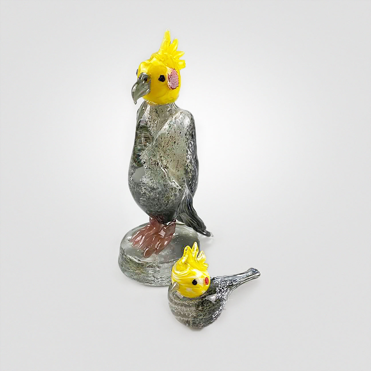 birds custom memorial glass ash
