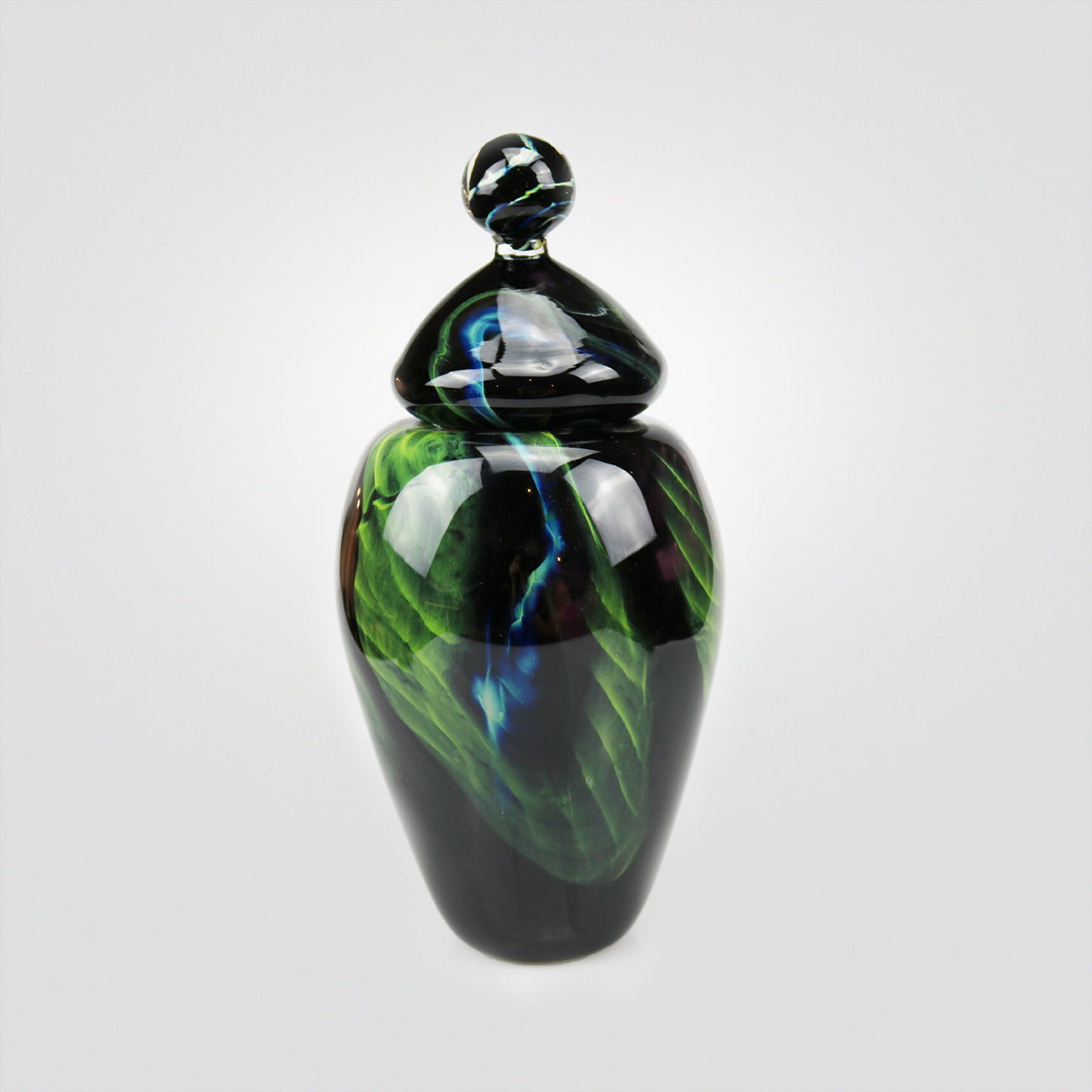 custom memorial glass ash urn