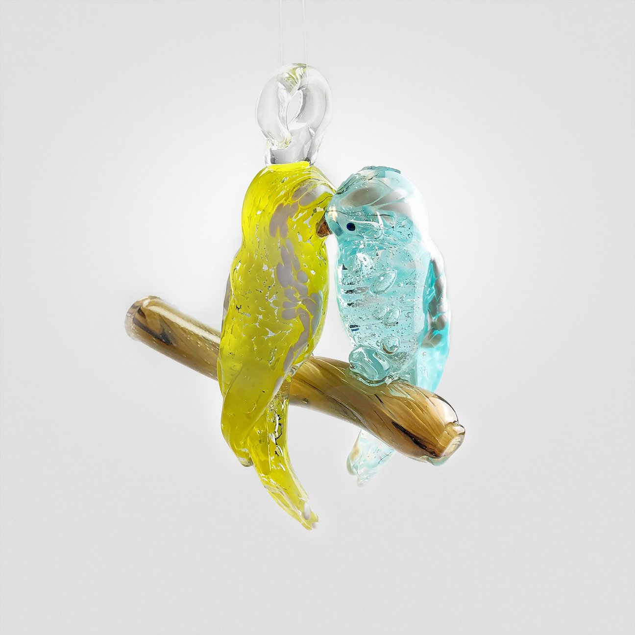 birds custom memorial glass ash