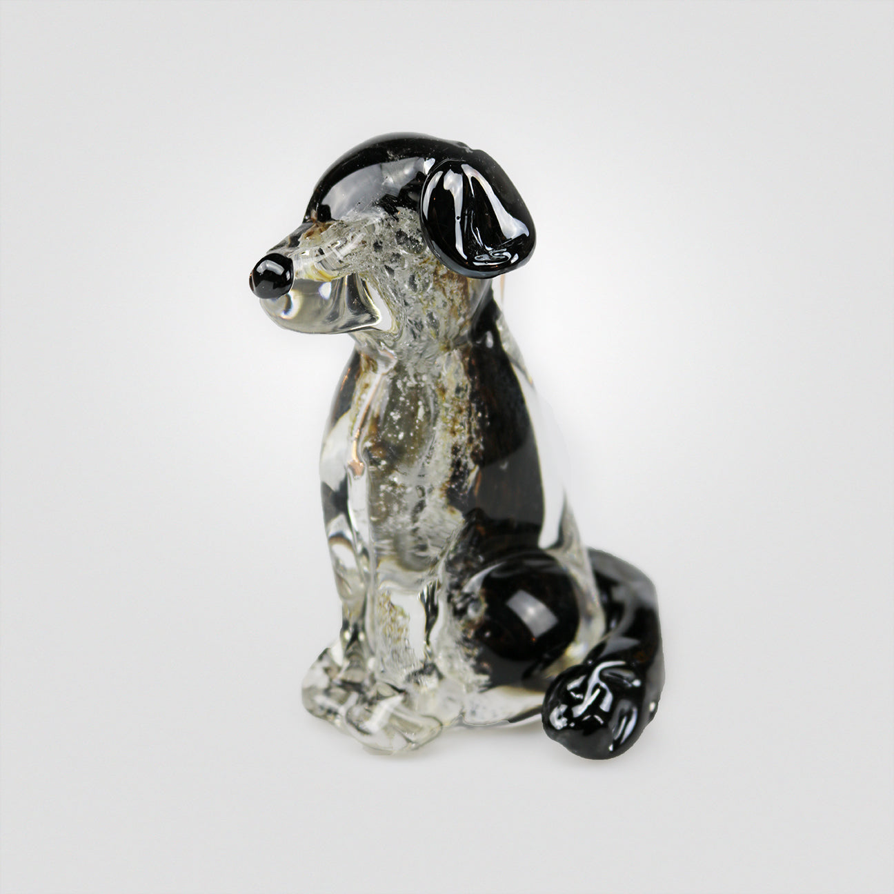 dog custom memorial glass ash